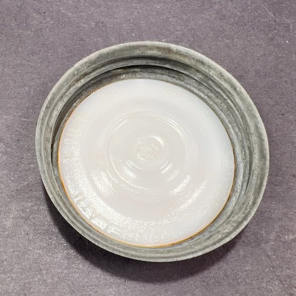 Vtg Kerr Self Sealing Mason Canning Jar Zinc Lid Boyd Porcelain Insert Country - Picture 12 of 16